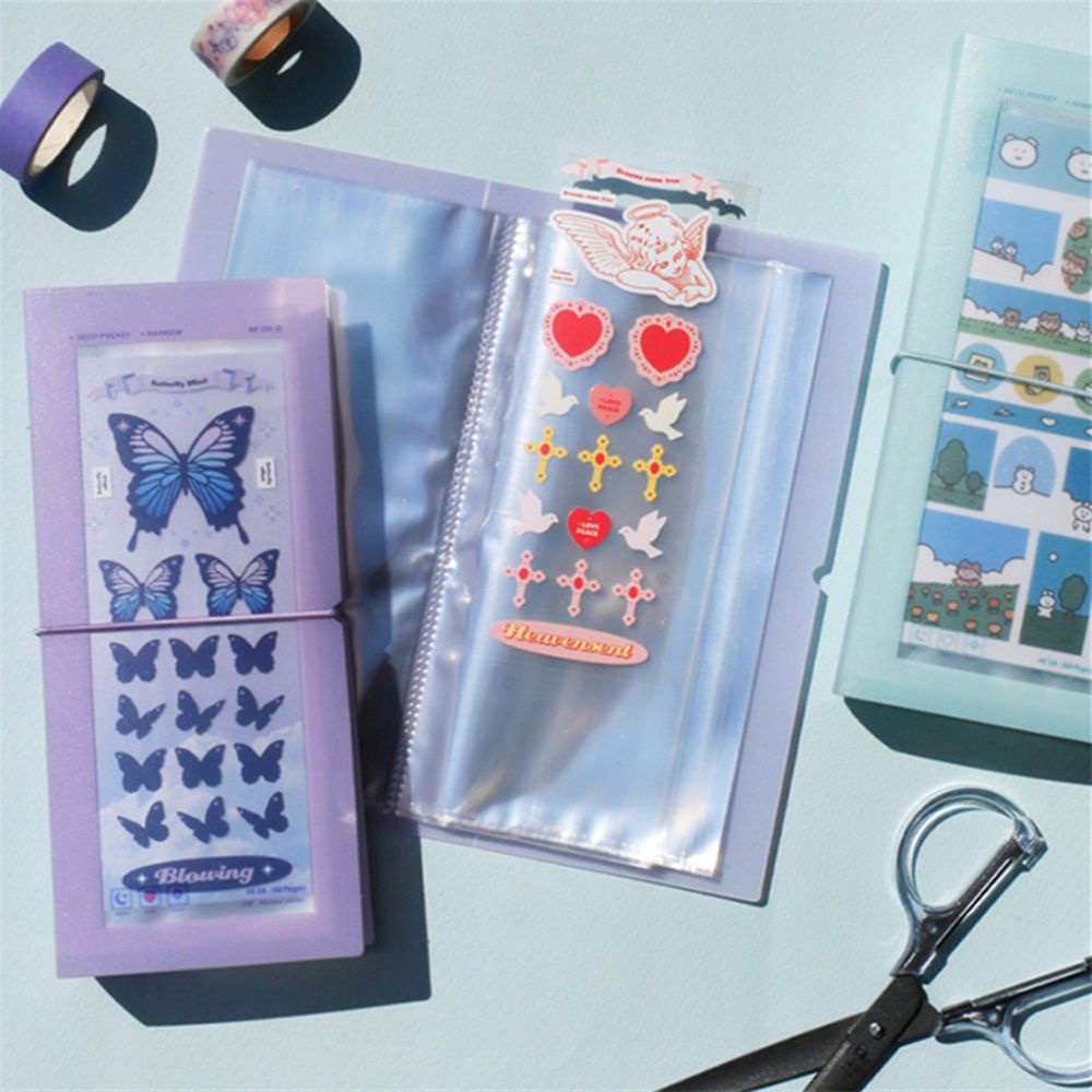 ❀SIMPLE❀ Transparent Filing Products Insert Photo Folder Stickers Storage Book Portable 30Slots Bandage Bill Collection Idol Card Decorative Booklet