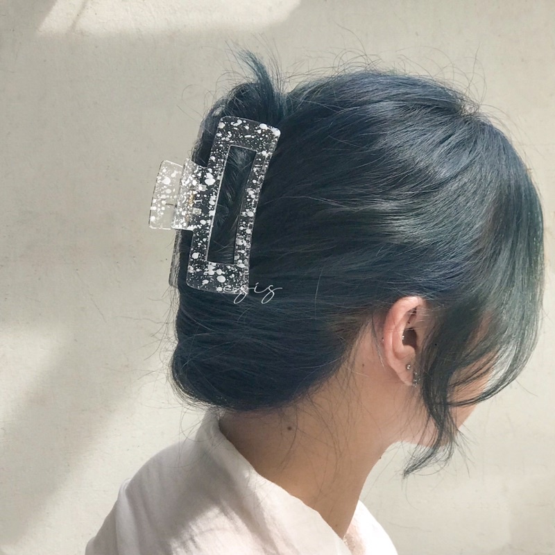 [K48/K49] KẸP GẮP TÓC CÀNG CUA HOẠ TIẾT PHẨY SƠN TRONG SUỐT HOT TREND HÀN QUỐC - ESIS ACCESSORIES