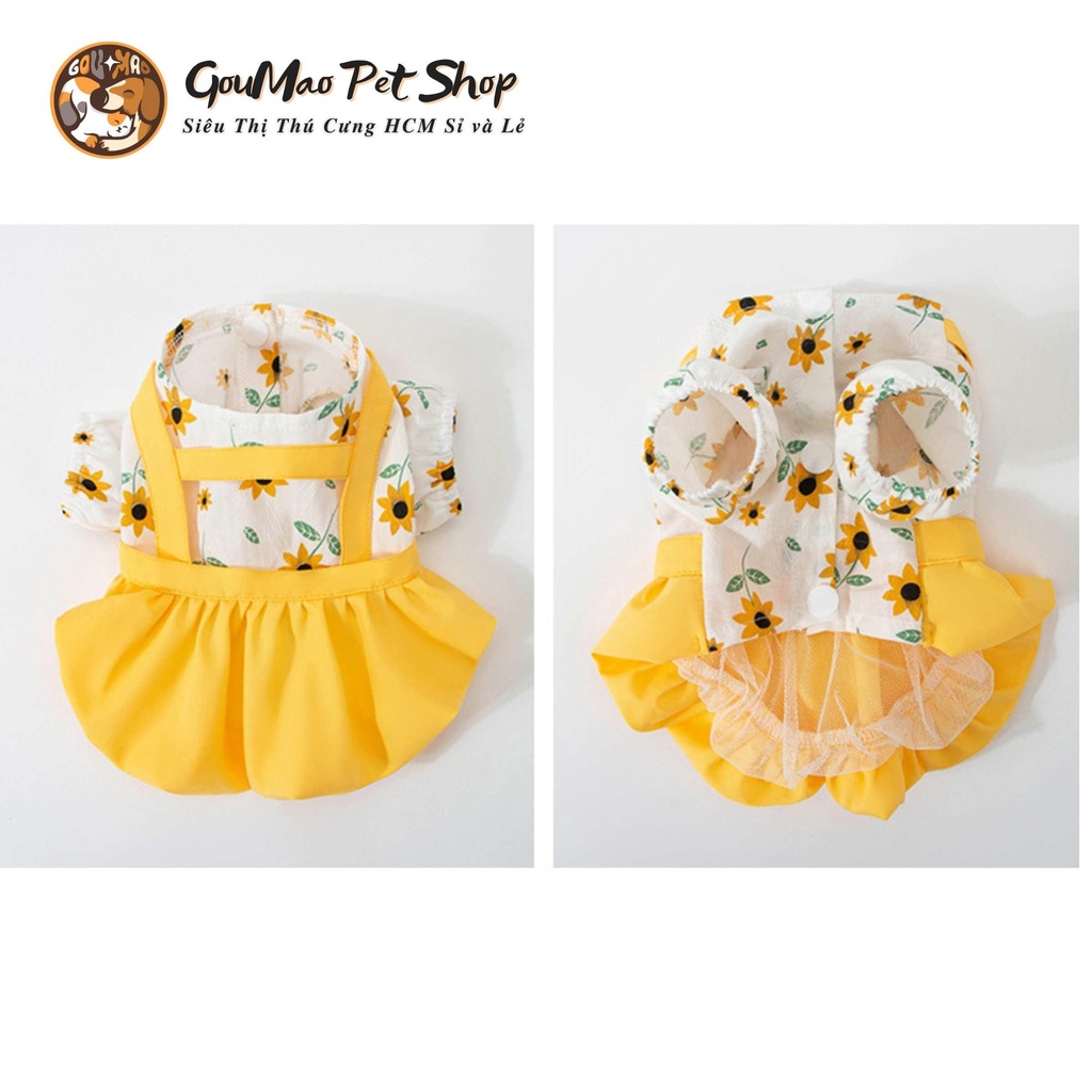 VÁY HƯỚNG DƯƠNG MÙA HÈ DÀNH CHO CHÓ MÈO - GOUMAO PET