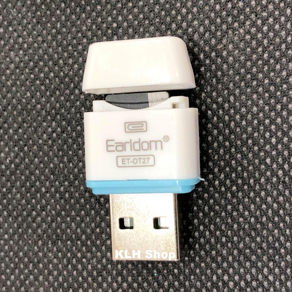 Đầu Đọc Thẻ Nhớ Siêu Nhỏ, áo đầu lọc thẻ micro sd USB có nắp đậy chống gãy thẻ Earldom OT-27 KLH Shop