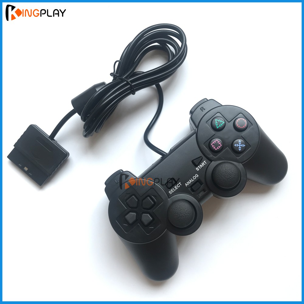Tay cầm PS2 có dây Multicolor - Cổng chuyển đối USB - Tay cầm chơi game PC, Laptop, PS2 chơi Pes FO4 tối ưu