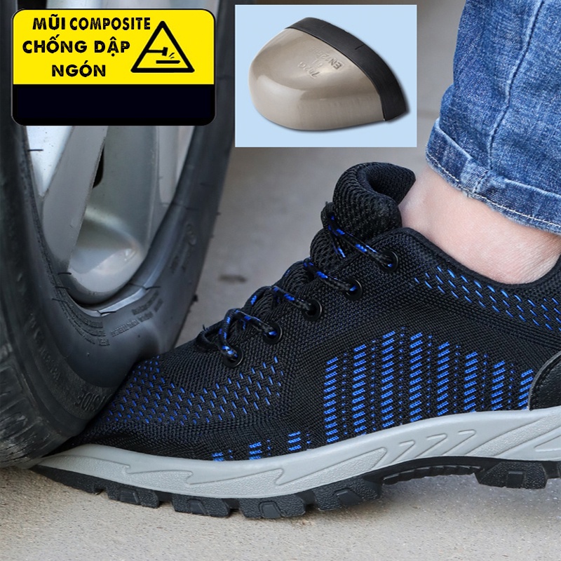 Giày Thợ Điện Cách Điện 6KV (Mã 243) Dáng Thể Thao Mũi Composite Chống Đập, Thoáng Khí