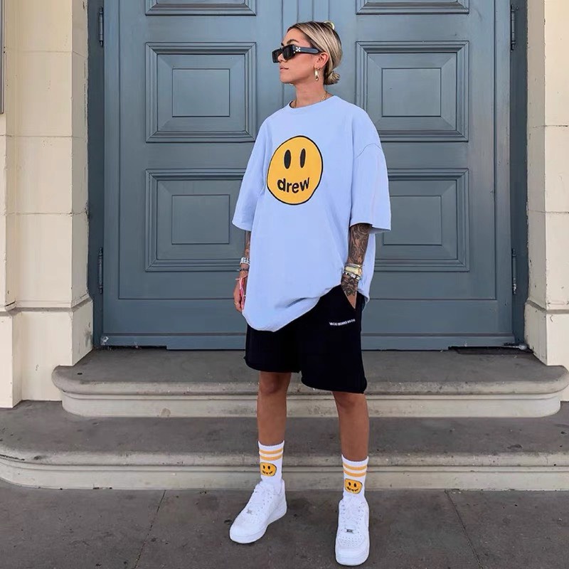 [PHIÊN BẢN MỚI] Áo thun Drew House Justin Bieber tee 1:1 bản cao cấp, Áo Drew mặt cười Matlux chất liệu cotton oversize