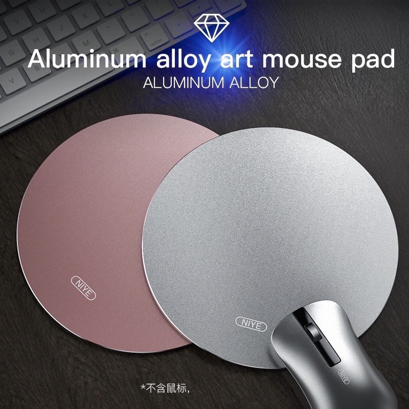 Miếng Lót Chuột Nhôm nguyên khối cho Laptop Macbook (Aluminium mouse Pad)