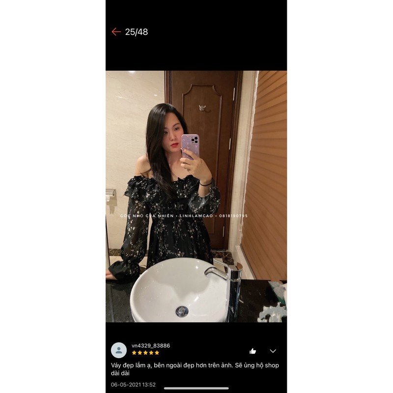 Váy Trễ Vai Hoa Nhí 2 Lớp Dài Tay Bồng Bềnh Ullzzang [ẢNH THẬT+VIDEO] | BigBuy360 - bigbuy360.vn