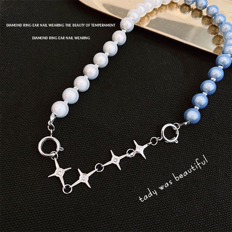 Vòng cổ Đính Ngọc Trai Phong Cách Hip Hop Thời Trang