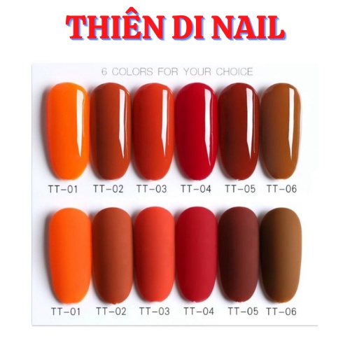 Sơn gel AS mã TT màu cam đất Thiên Di Nail