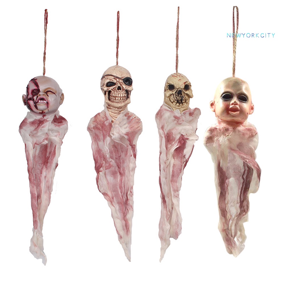 Đạo Cụ Trang Trí Tiệc Halloween Hình Đầu Lâu Kinh Dị