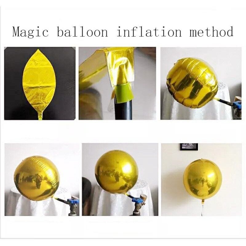1 mảnh 15/10/18/22/32 Inch 4D Bóng bay lá tròn Bong bóng kim loại Bong bóng sinh nhật Bong bóng trang trí tiệc cưới Đồ dùng đám cưới