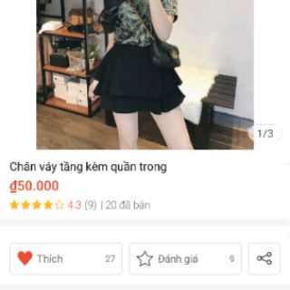 Chân váy 2 tầng ulzzang