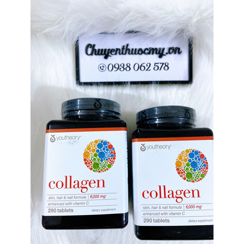 Hộp 290 viên Collagen - Youtheory Type 1,2 - mỹ