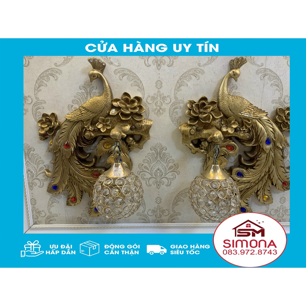 💕RẺ VÔ ĐỊCH💕 Đèn Tường Chim Công Tuyệt Đẹp