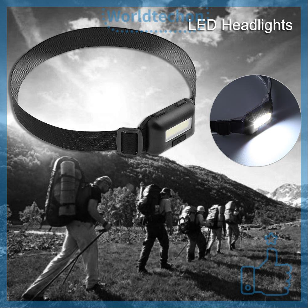 3 Modes Waterproof COB LED Flashlight Outdoors Headlight Headlamp Torch