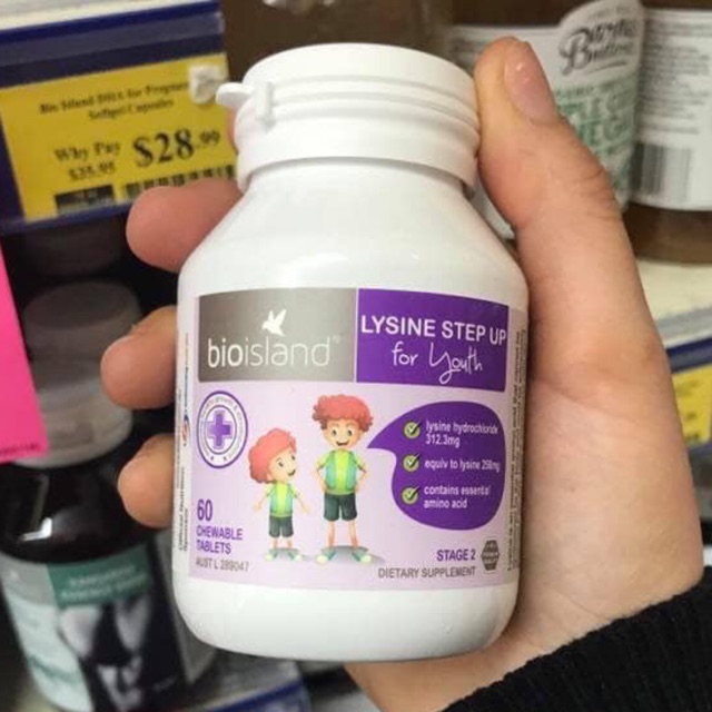 Viên lysine tăng chiều cao cho bé từ 6 tuổi 60 viên