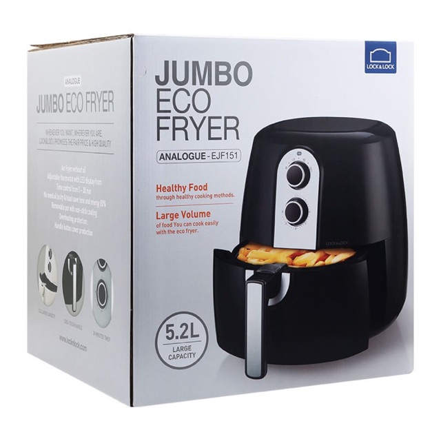 Nồi chiên không dầu Jumbo Lock&Lock EJF151 5.2L 1800W