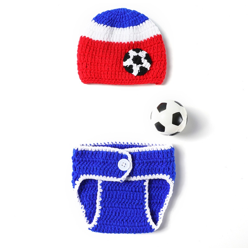 Bộ Trang Phục Đá Banh 3 Món Gồm Nón + Quần Shorts Cho Bé Sơ Sinh