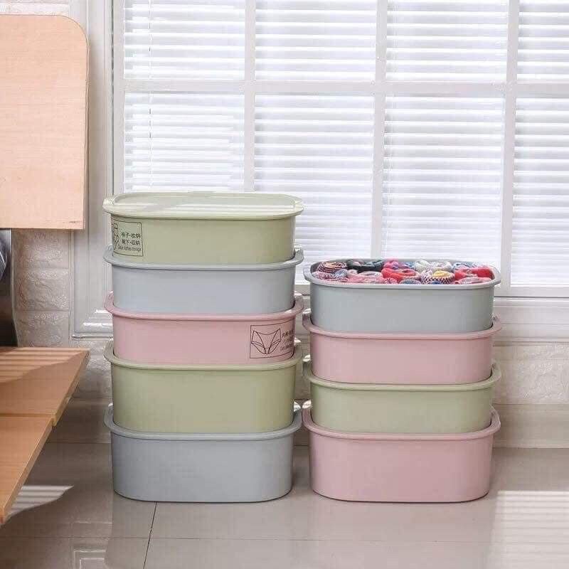 Set 3 hộp nhựa đựng đồ lót có lắp đậy
