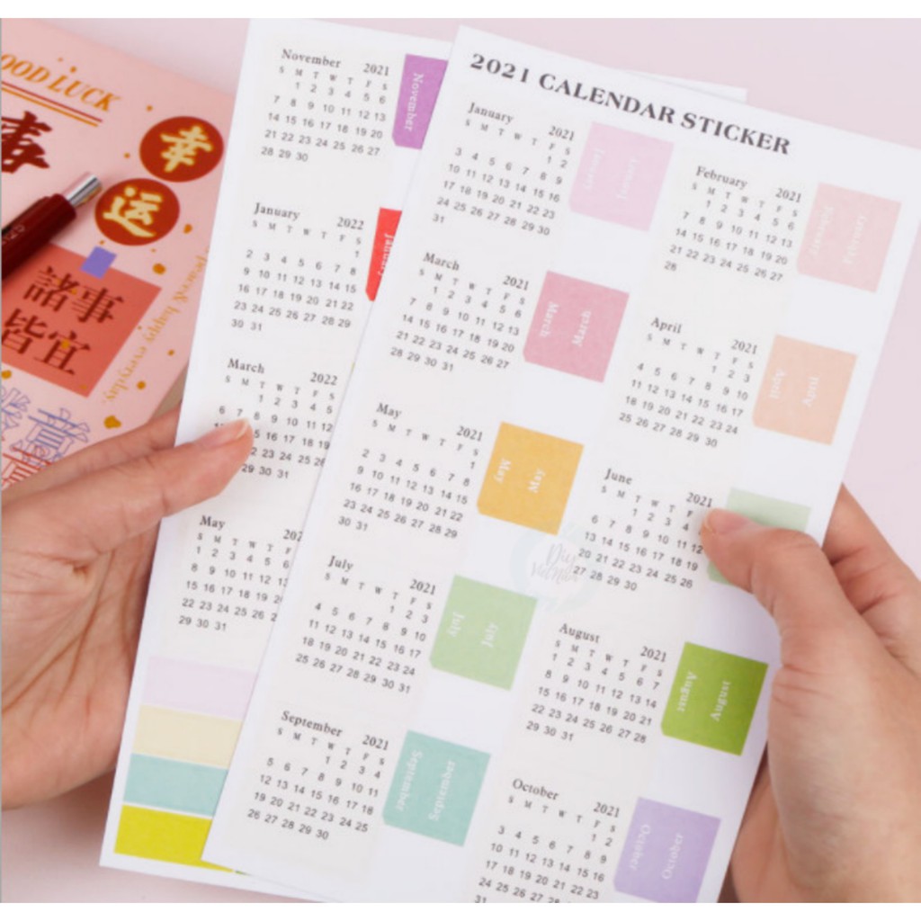 STICKER LỊCH 2021