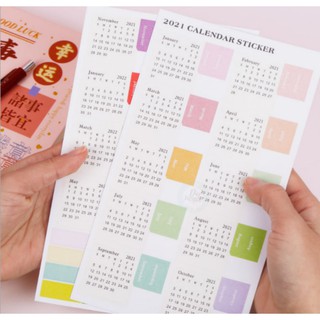 STICKER LỊCH 2021