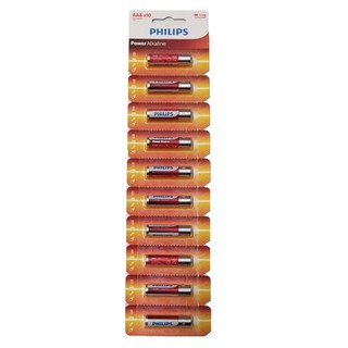 Vỉ 10 viên pin aaa alkaline philips lr03p10ts