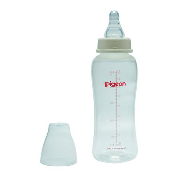 Bình sữa Pigeon Streamline cổ chuẩn (cổ hẹp) 250ml nhựa PP tiêu chuẩn (Thương hiệu Nhật Bản)