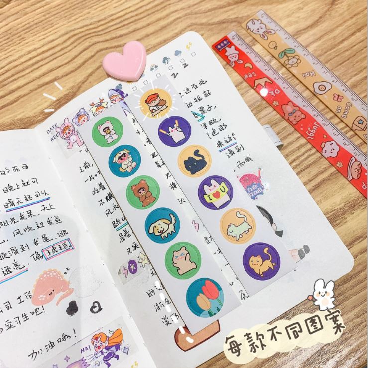 [THANH LÝ] Sticker sổ tay dễ thương, nhan dán cô gái hoạt hình xinh xắn
