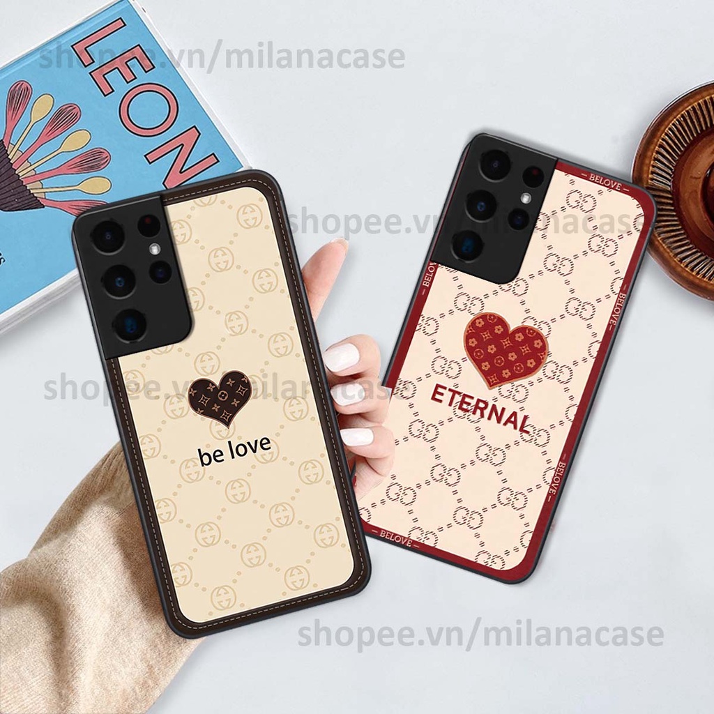 Ốp Samsung S21 Ultra hình trái tim be love tình yêu siêu đẹp, cá tính, thời trang