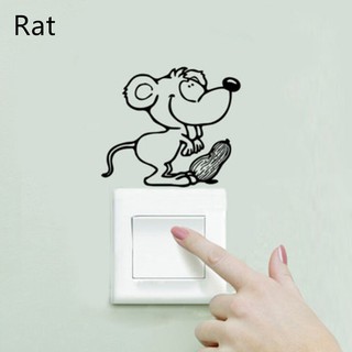 Miếng dán PVC hình thú trang trí cho ổ điện