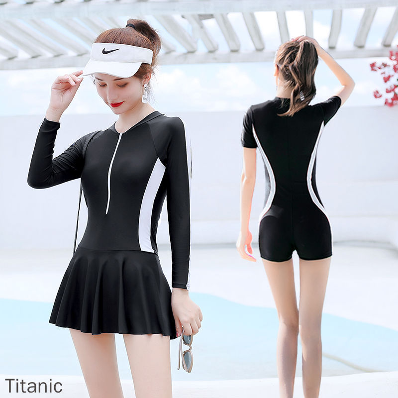 Đồ Bơi Dài Tay Nữ Một Mảnh Bigsize Hàn Quốc | BigBuy360 - bigbuy360.vn