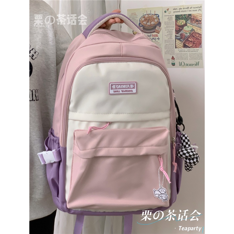 Balo nữ đi học phối màu đẹp dễ thương ulzzang hàn quốc giá rẻ B428