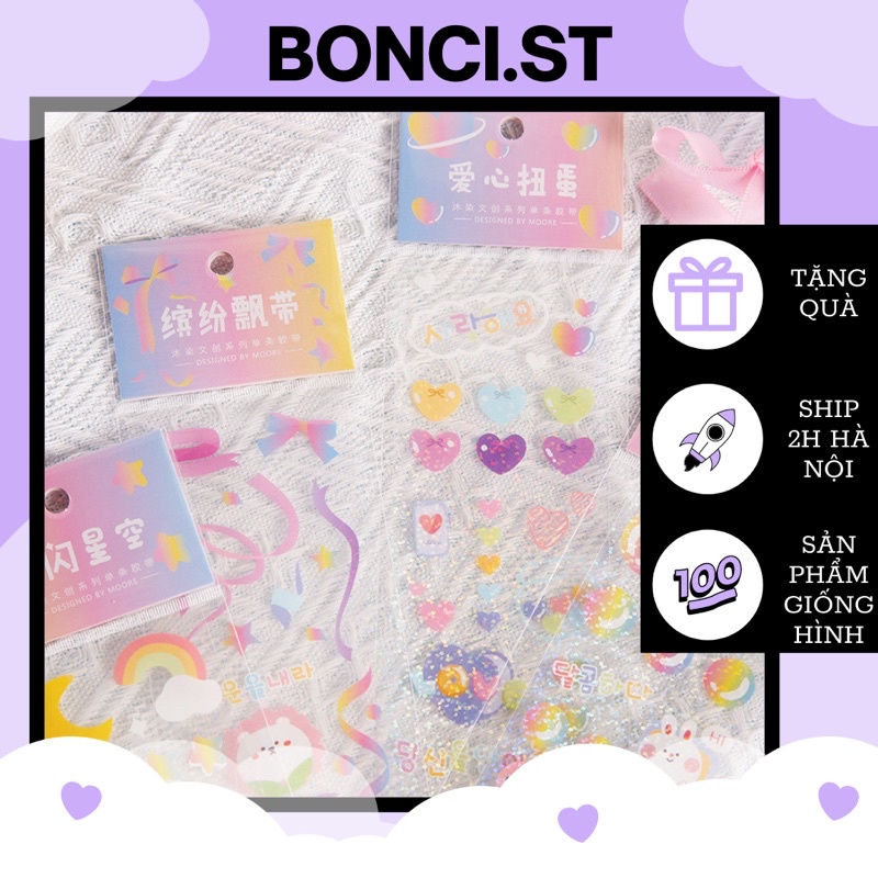 Dải sticker gấu thỏ cute