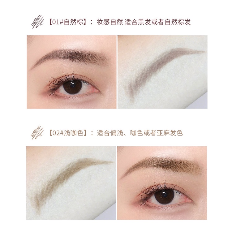 Bút Chì Kẻ Lông Mày Hai Đầu Kèm Đũa Vàng Nhỏ