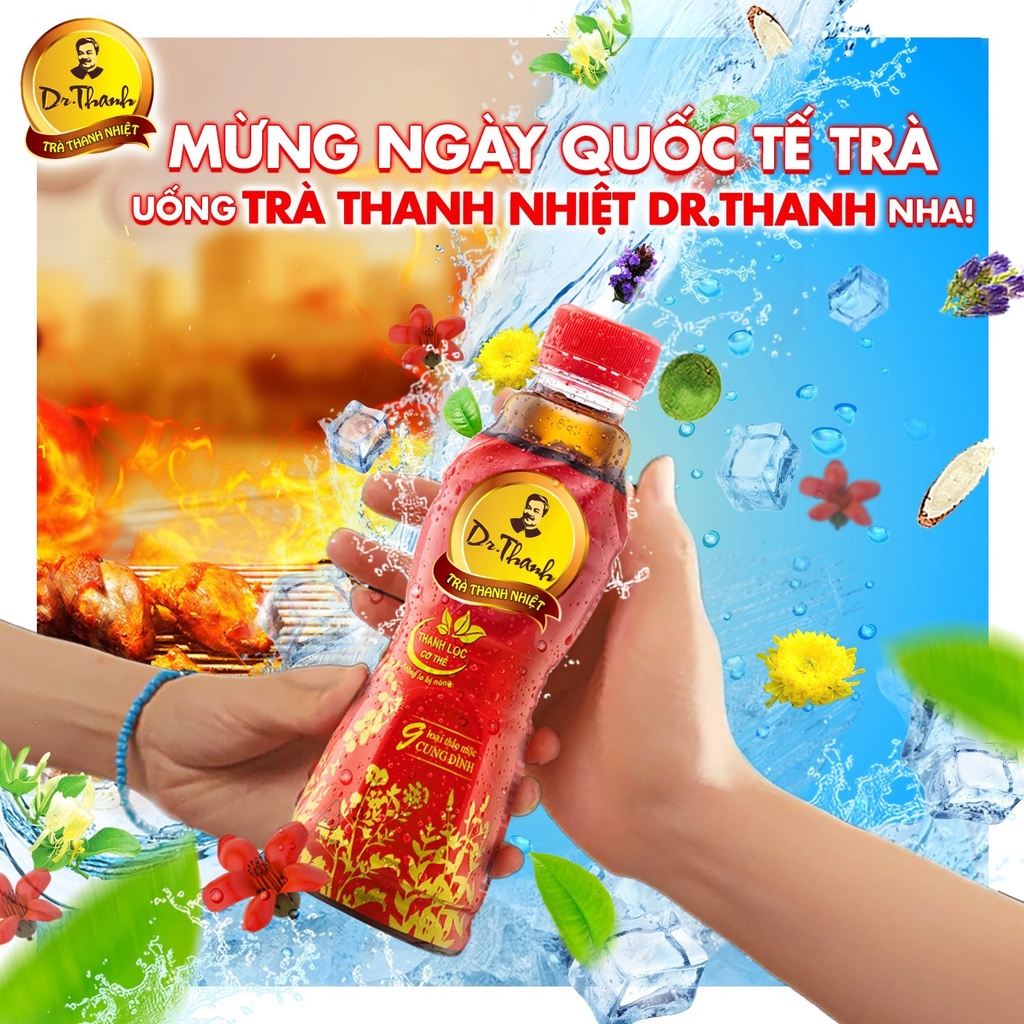 Lốc 6 Chai Trà Thảo Mộc Dr. Thanh Tea Thanh Lọc Giải Nhiệt Chai Nhựa PEP Date Luôn Mới