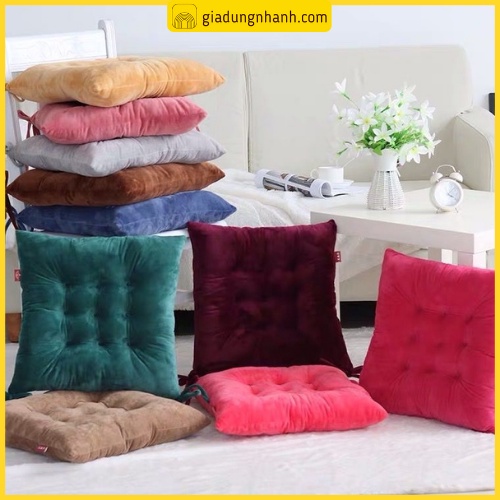 [VIP] Đệm Lót Ghế Ngồi Hình Vuông MẪU CƠ BẢN, Đệm Ngồi Bệt Chất Liệu Polyester Mềm Mại