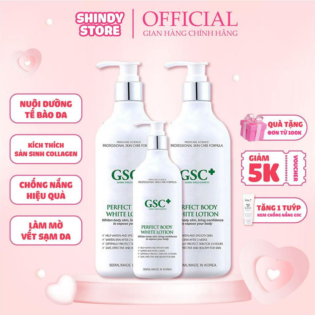 Kem dưỡng trắng da body toàn thân GSC Perfect Body White Lotion chính hãng Chính Hãng