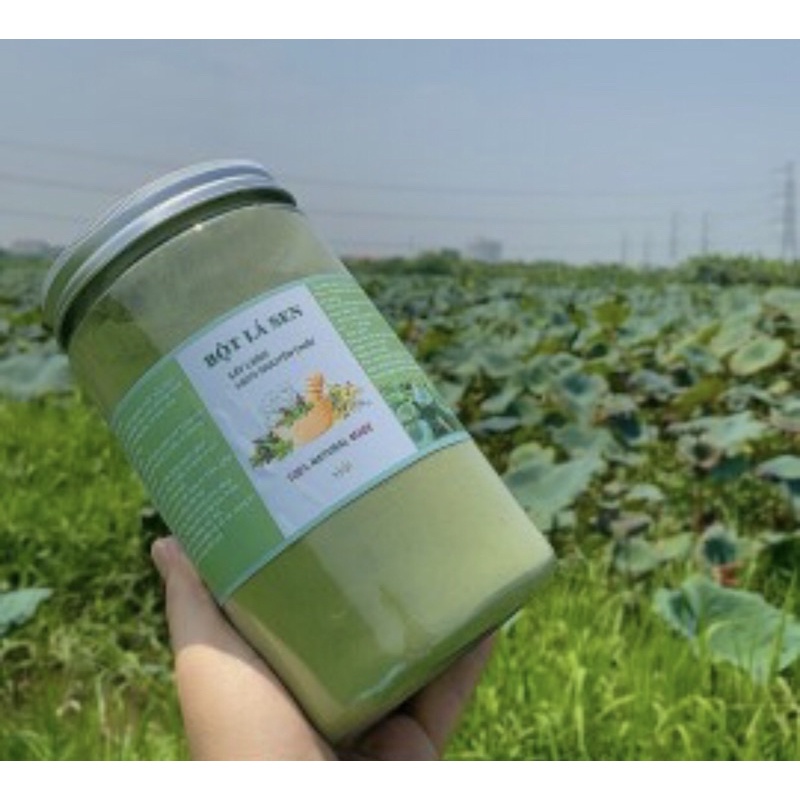 Hộp 500g Bột lá sen sấy lạnh thơm mới,mịn
