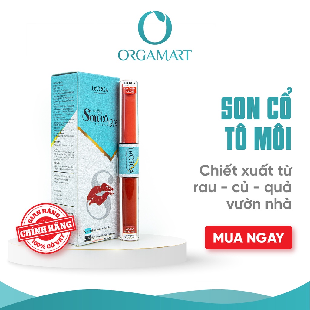 Son Môi Le'Orga - Dạng Kem Siêu Lì Không Chì Không Trôi 6ml