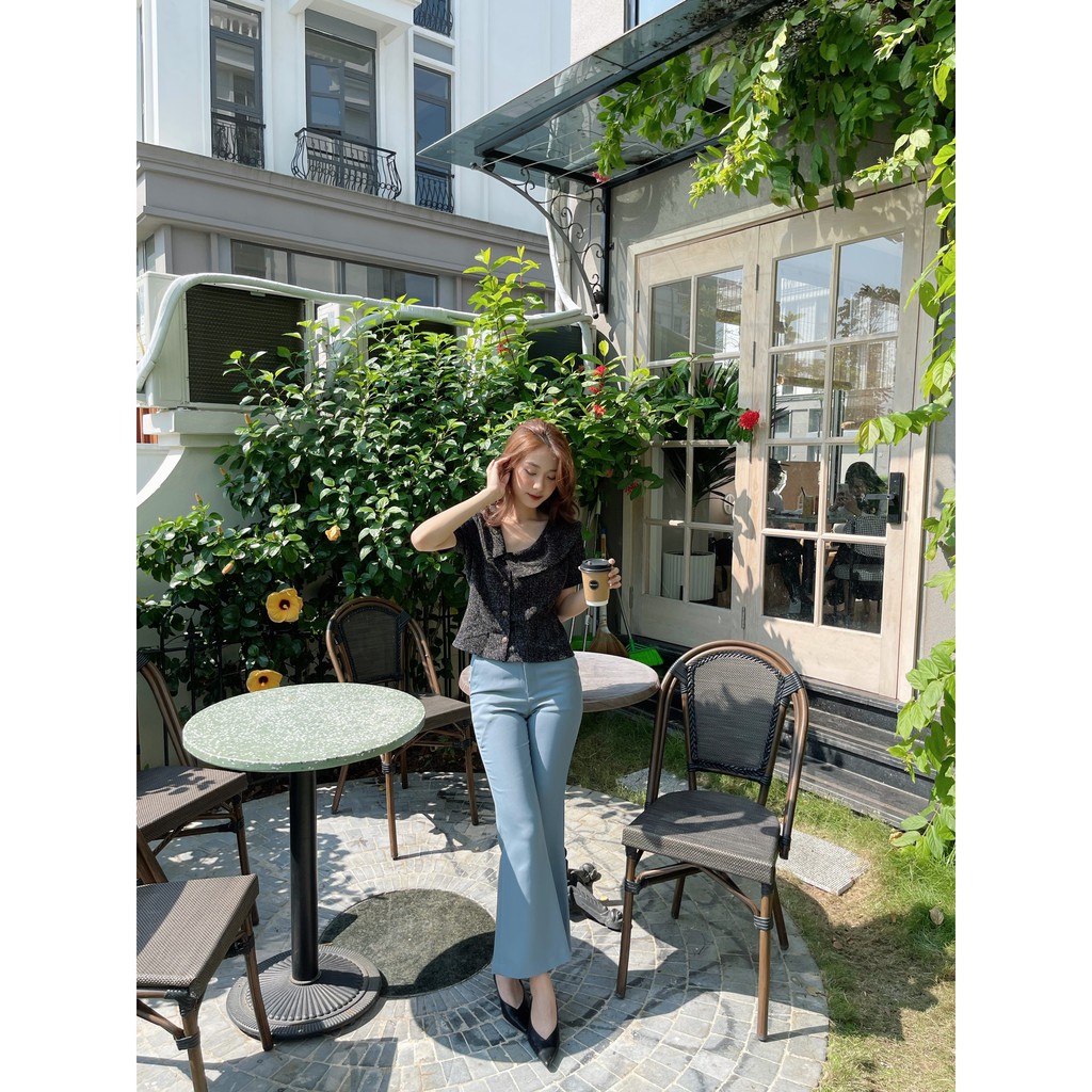 YU CHERRY | Áo nữ Tweed Pin Top YA392