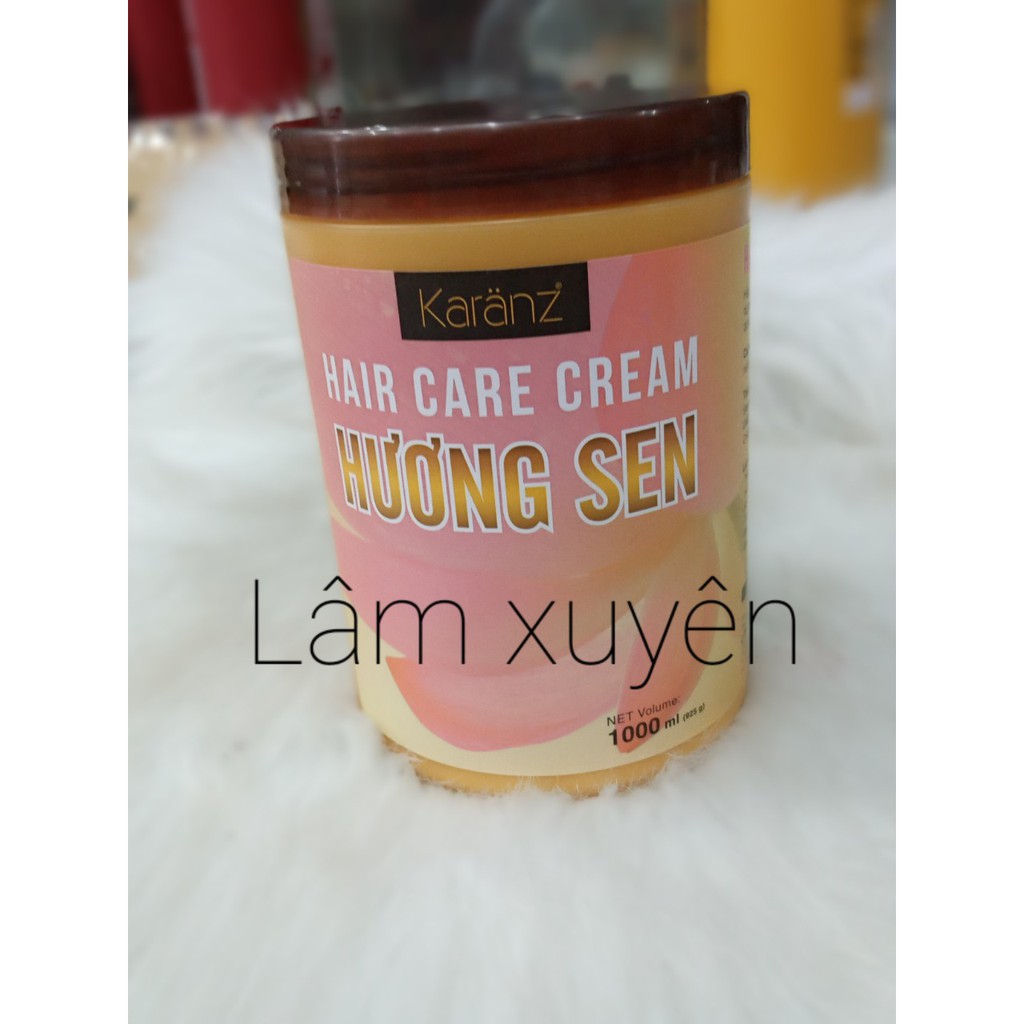 Hấp dầu hoa sen Karanz Collagen 1000ml  Chính Hãng Tận Gốc Freeship  siêu thơm phục hồi suôn mềm bóng mượt giữ màu tóc