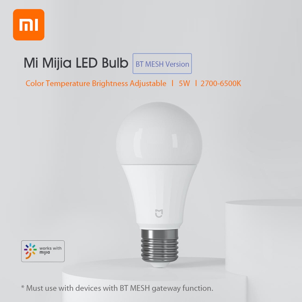 XIAOMI Bóng Đèn Led E27 5w 2700- 6500k Có Thể Điều Chỉnh Độ Sáng