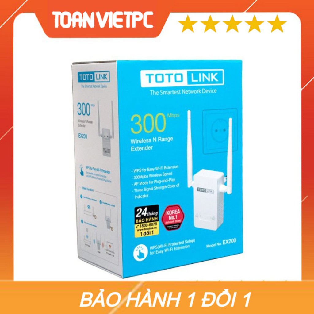 Thiết bị tăng cường sóng wifi Totolink EX200 | Kích sóng totolink ex200