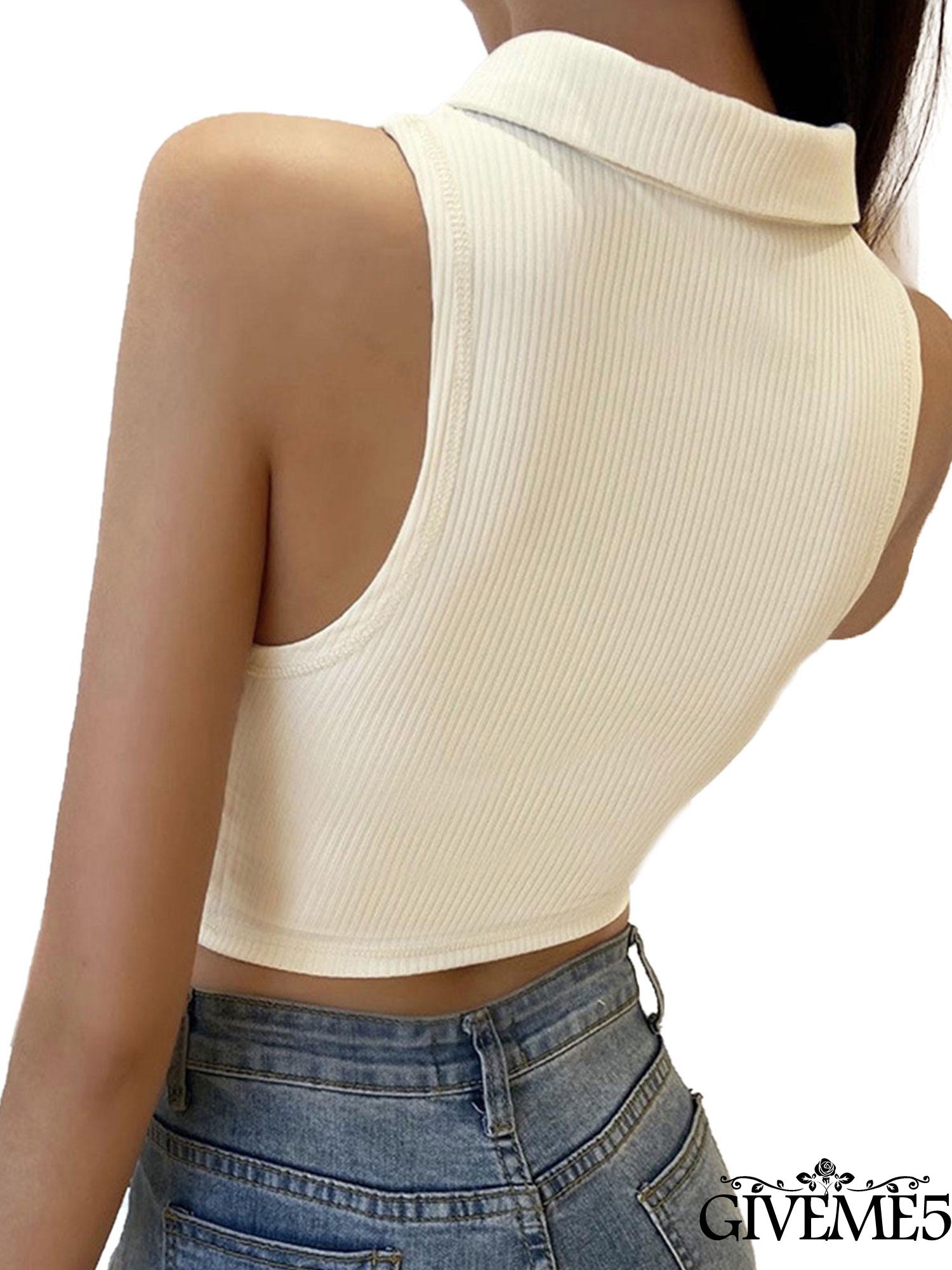 Áo sát nách dáng lửng không tay kiểu dáng quyến rũ dành cho nữ | BigBuy360 - bigbuy360.vn