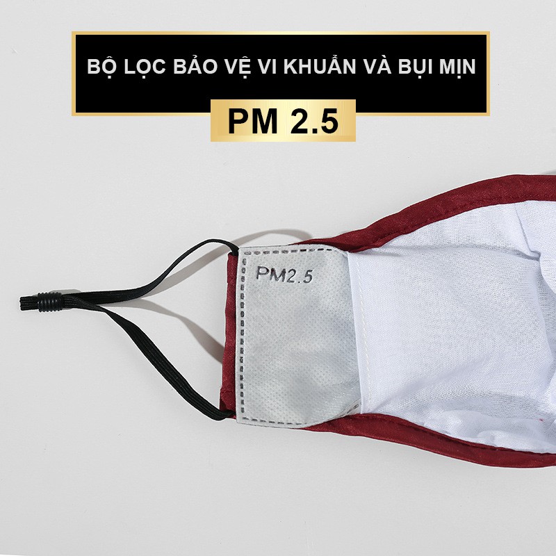 Khẩu trang CHỐNG BỤI MỊN PM2.5 - Màng lọc 5 lớp - Có van thở - Kính bảo vệ mắt có thể tháo rời - Sử dụng nhiều lần