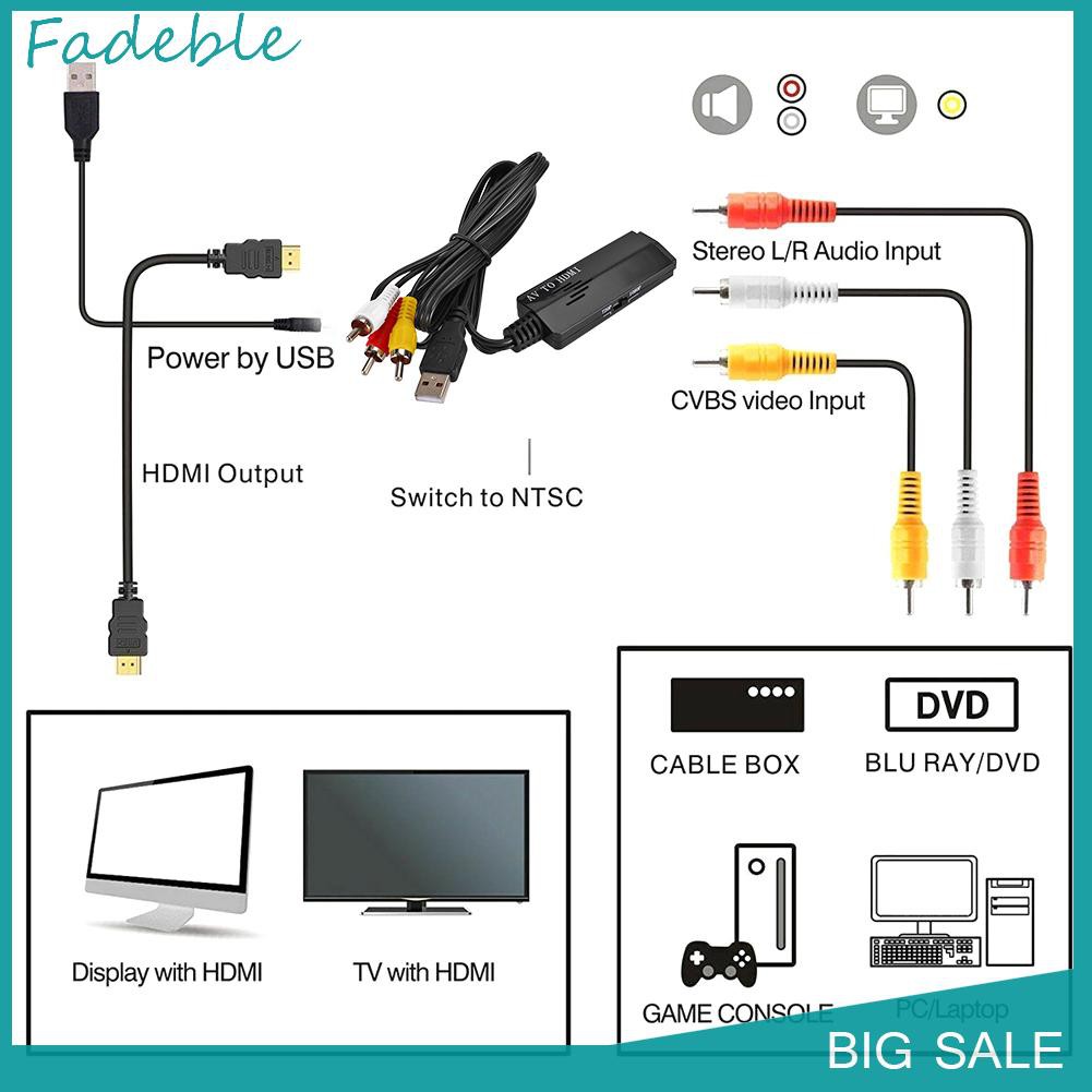 Bộ Chuyển Đổi Âm Thanh Av Đầu Đực Sang Hdmi Cái