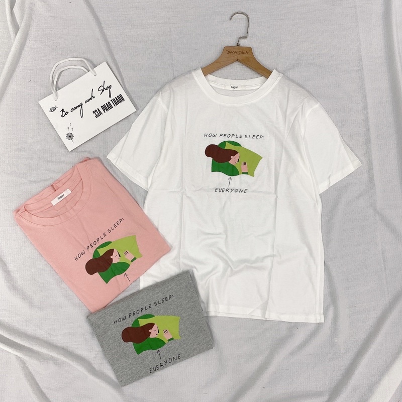 Áo Thun How People Sleep HB071 Form Rộng Hàng Quảng Châu Thun Mỏng Mát