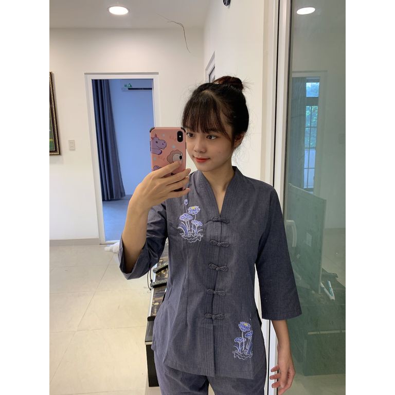 Đồ phật tử, đồ lam, đồ đi chùa bà lai tim nút thắt