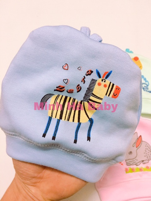 Sét 2 mũ nỉ cotton cho bé sơ sinh (sỉ,lẻ)
