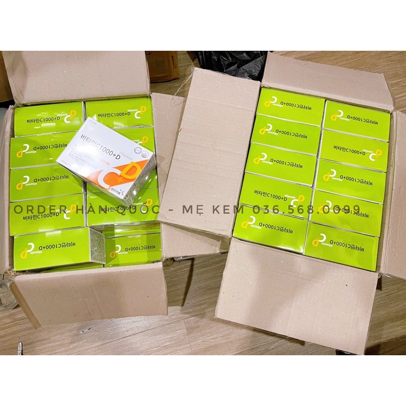 Vitamin CD trắng da 1000mg Hàn Quốc chính hãng