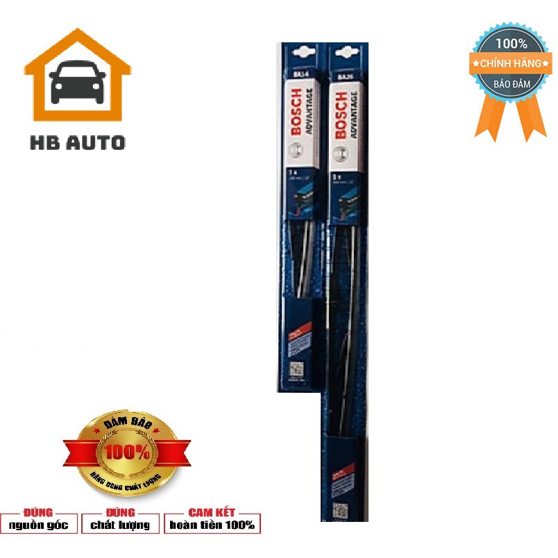 Bộ Gạt mưa {HONDACITY} Đời 2017 > 2018 Thương hiệu BOSCH chính hãng ADV18" + ADV 26” .Với chiều dài 450mm và 650mm.