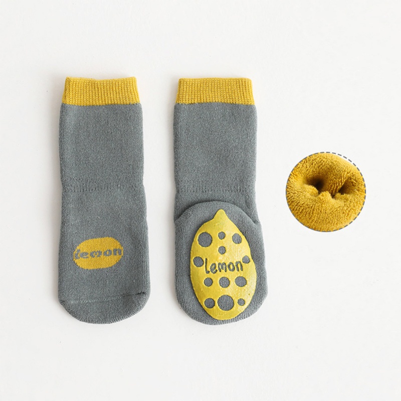 Đôi Vớ Giữ Ấm Chân Chống Trượt Bằng Vải Cotton In Hoạt Hình Dành Cho Bé Trai Gái
